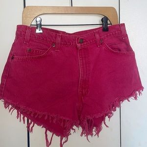Hot Pink Levi Strauss & Co. Booty Jean Shorts
